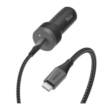 Otterbox 30W USB-C Car Charger w/ 6ft USB-C to USB-C Braided Cable - Black