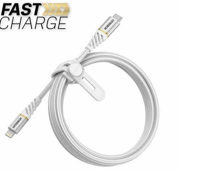 OtterBox Charge/Sync Lightning to USB-C Cable 3ft - White