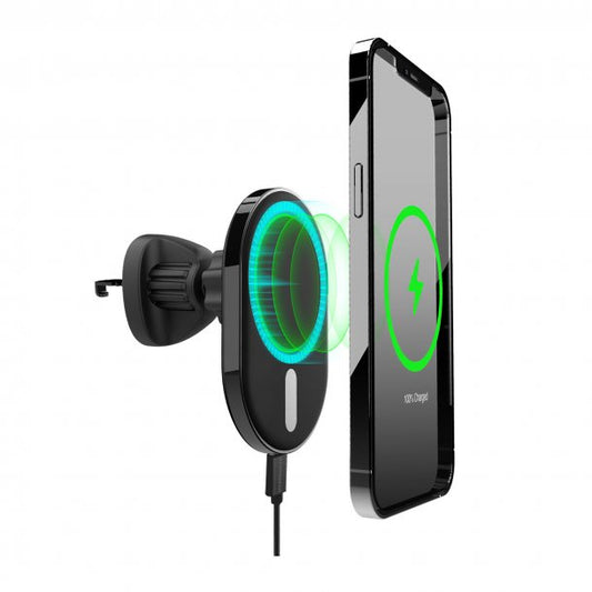 HyperGear 15W Vent Clip Magnetic Wireless Car Charger - Black