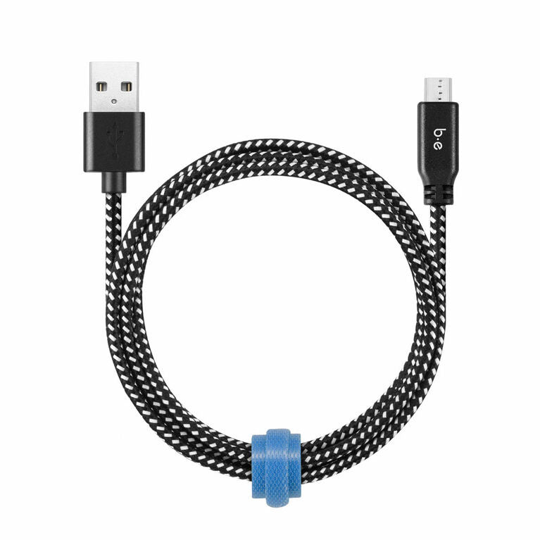 Blu Element Braided Charge/Sync Micro USB 4ft - Zebra