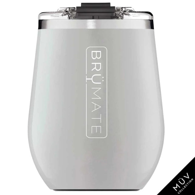 BruMate Uncork'd XL MUV 14oz Wine Tumbler - Concrete Grey (Old Threaded Lid)