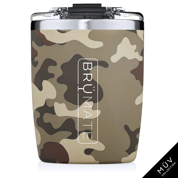 BruMate Rocks MUV Tumbler (12oz) - Forest Camo (Old Threaded Lid)