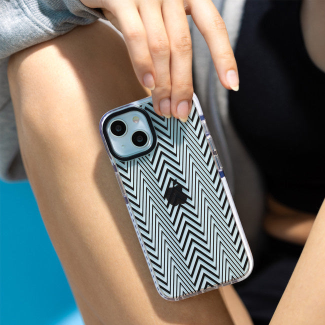 Blu Element iPhone 14 Elita Clear Print Case - Warped Lines