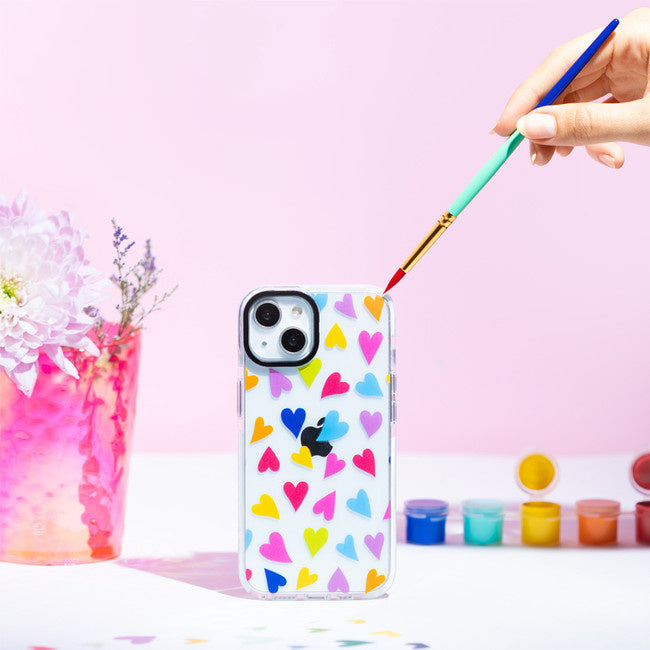 Blu Element iPhone 14 Elita Clear Print Case - AOP Hearts