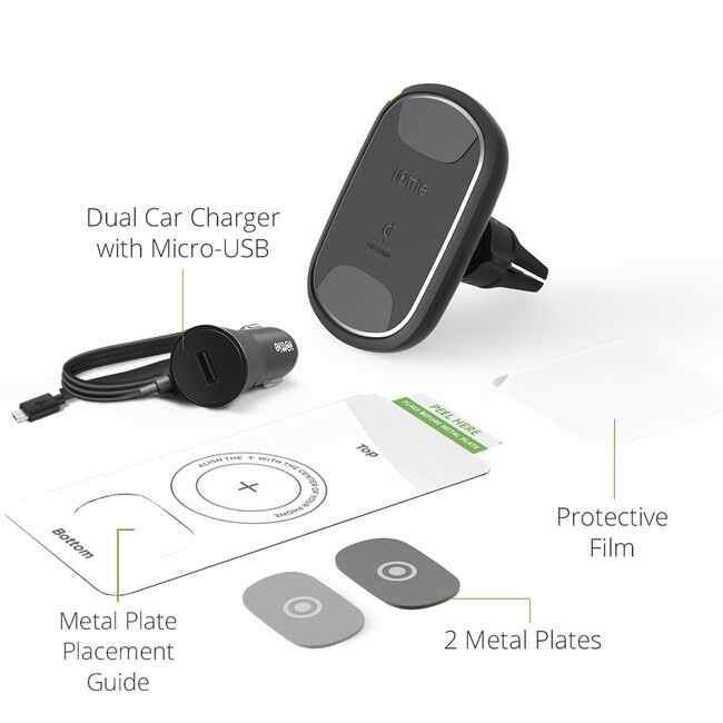 iOttie - iTap Wireless 2 Magnetic Fast Charge Vent Mount Universal Qi 10W Black