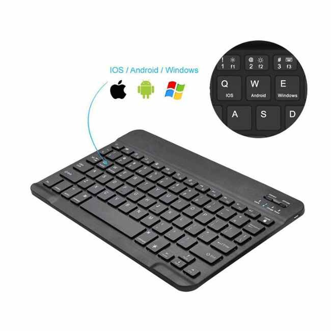 Bluetooth Keyboard 10 inch without Background Light Black for Tablets