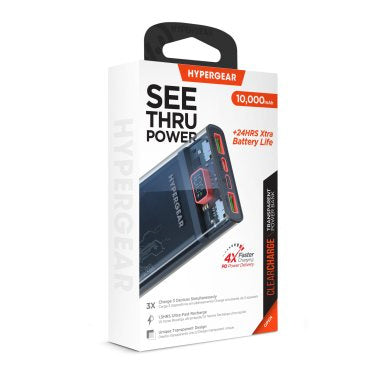 HyperGear Transparent Fast charge power Bank 10000 mAh (A&C 18W)