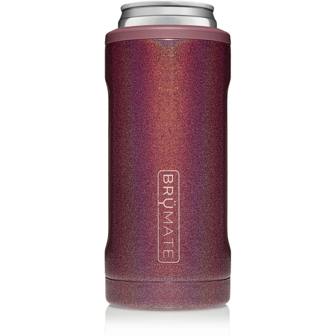 BruMate Hopsulator Slim (12oz slim cans) - Glitter Merlot