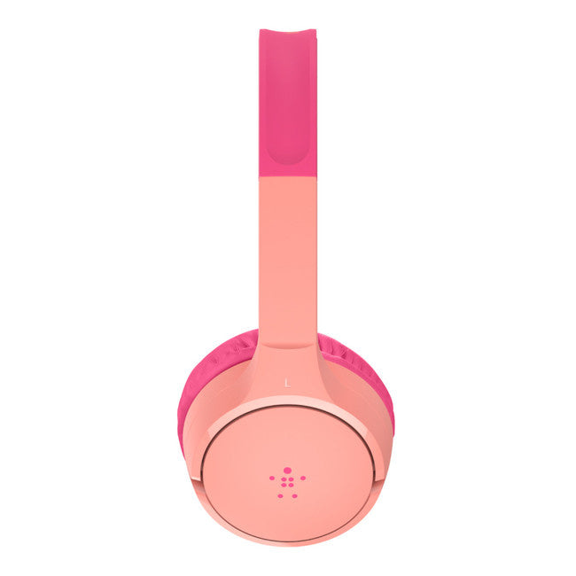 Belkin - SOUNDFORM Mini On-Ear Wireless Headphones Pink with MIcro-USB Cable