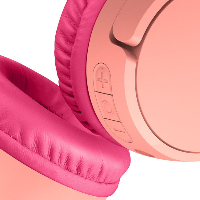 Belkin - SOUNDFORM Mini On-Ear Wireless Headphones Pink with MIcro-USB Cable
