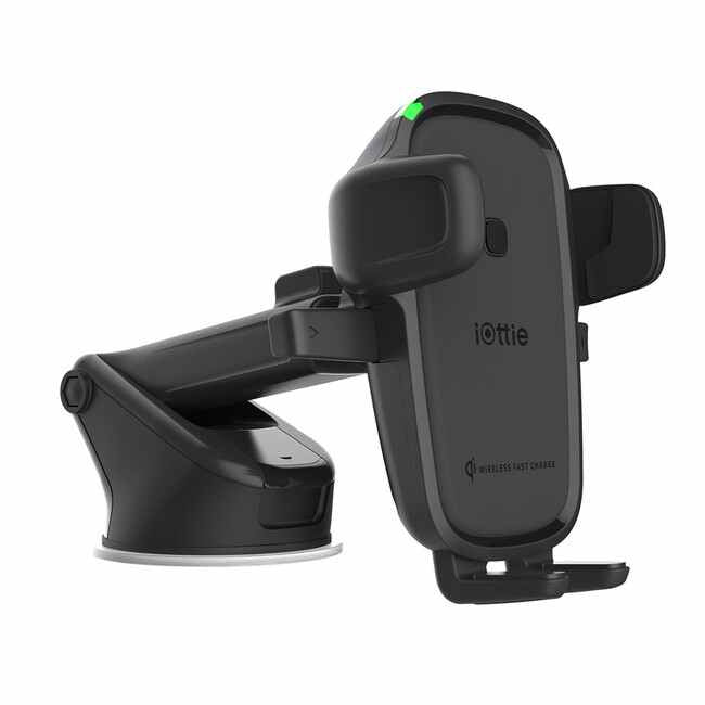 iOttie - Easy One Touch Wireless 2 Fast Charging Dash & Windshield Mount Universal 10W Black