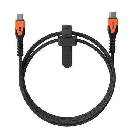 UAG Kevlar Rugged Charge/Sync USB-C to USB-C Cable 5 ft. - Black/Orange