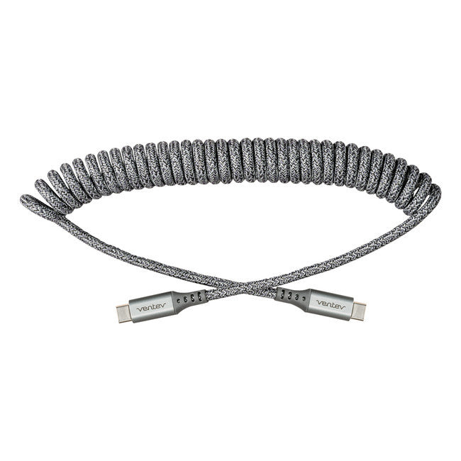 Ventev Helix USB-C to USB-C Cable 14inch - Grey