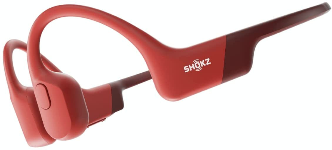 Shokz OpenRun IP67 Bluetooth Headphones w/ mic - Red