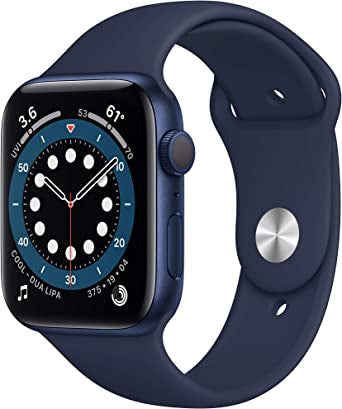 Apple Watch Series 6 44mm (Cellular) - Blue Aluminum Case w/ Navy Sport Band - Grade A