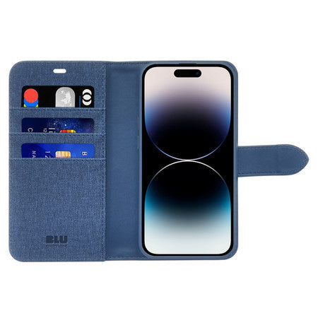 Blu Element iPhone 15 Pro Max Folio 2 in 1 Case with MagSafe - Lazuli Blue