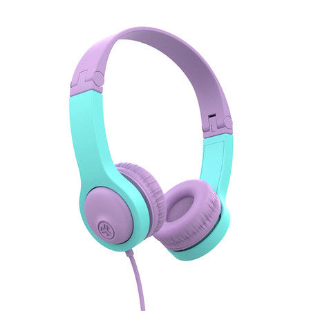 JLab Audio JBuddies Folding Headphones - Pink/Teal