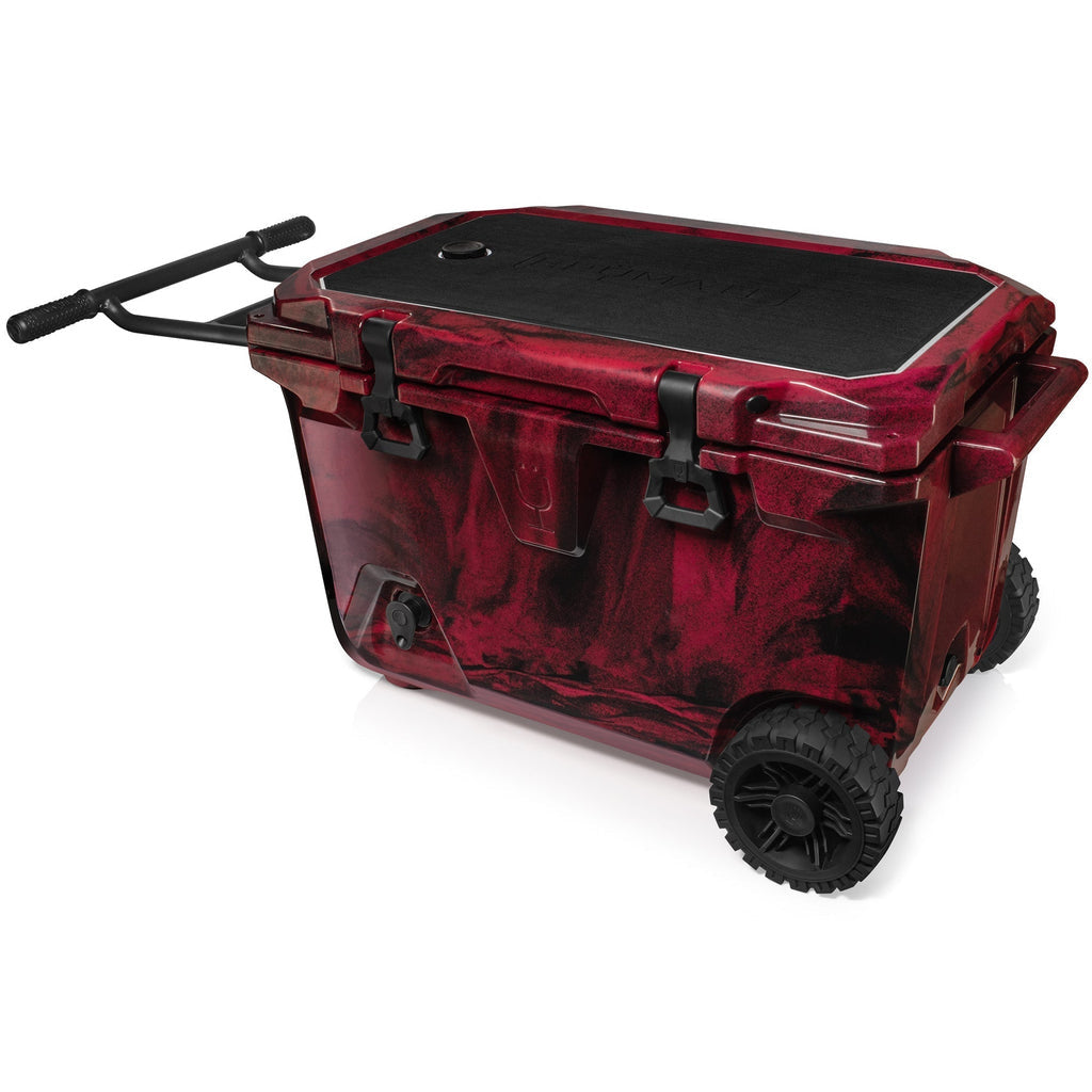 BruMate BruTank Rolling Cooler (55-Quart) - Red & Black Swirl