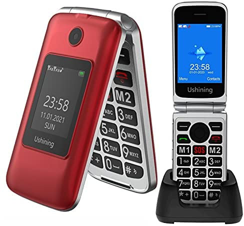 Ushining F280 Flip Phone (Red) - Unlocked - New