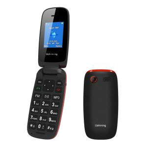 Ushining Flip Phone (Black/Red) - Unlocked - New