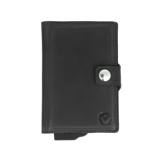 Valenta Leather Card Holder and Wallet - Black