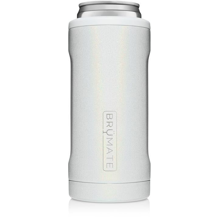 BruMate Hopsulator Slim (12oz slim cans) - Glitter White