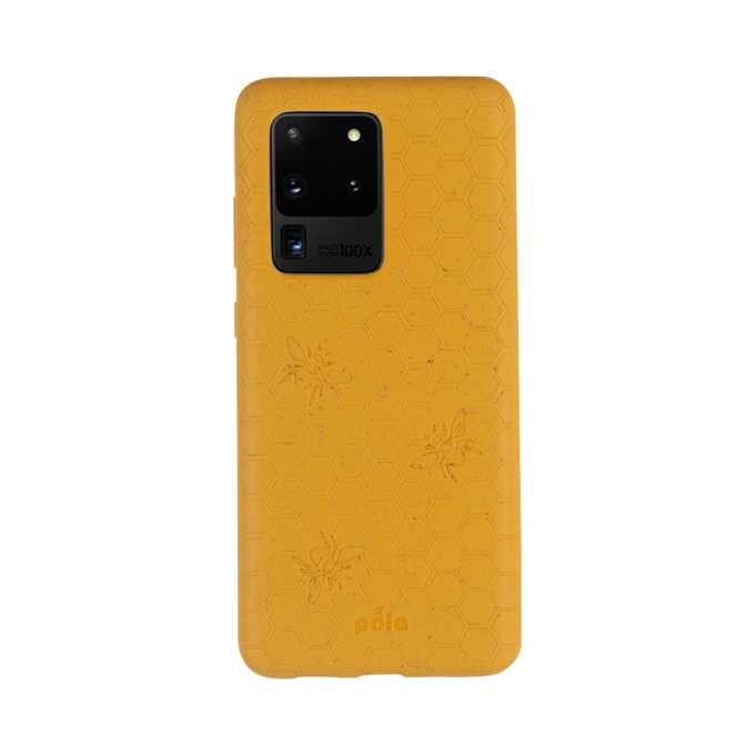Pela Galaxy S20 Ultra 5G Eco-Friendly Compostable Case - Yellow (Honey Bee Edition)
