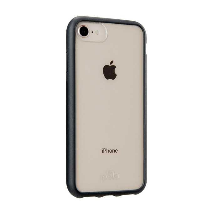 Pela iPhone 6/6s/7/8/SE 2020 Eco-Friendly Compostable Case - Clear/Black