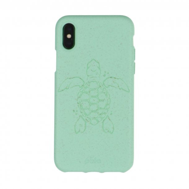 Pela iPhone X/Xs Eco-Friendly Compostable Case - Turquoise Turtle