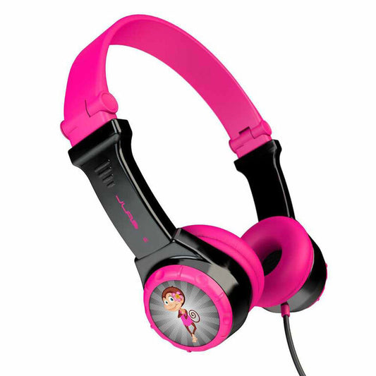 JLab Audio JBuddies Folding Headphones - Black/Pink