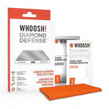 WHOOSH! Diamond Defense Liquid Nano Screen Protection w/Cloth