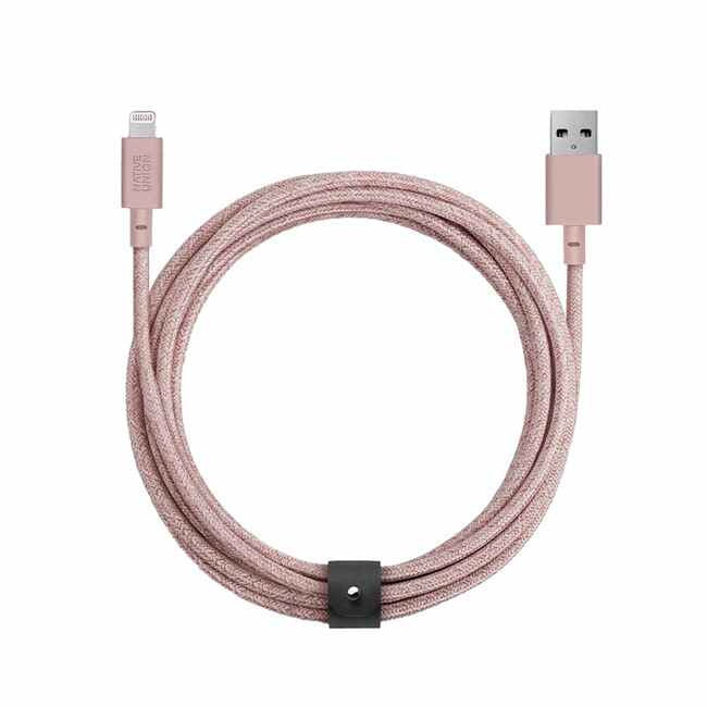 Native Union Charge/Sync Belt Cable XL Lightning 10ft - Rose