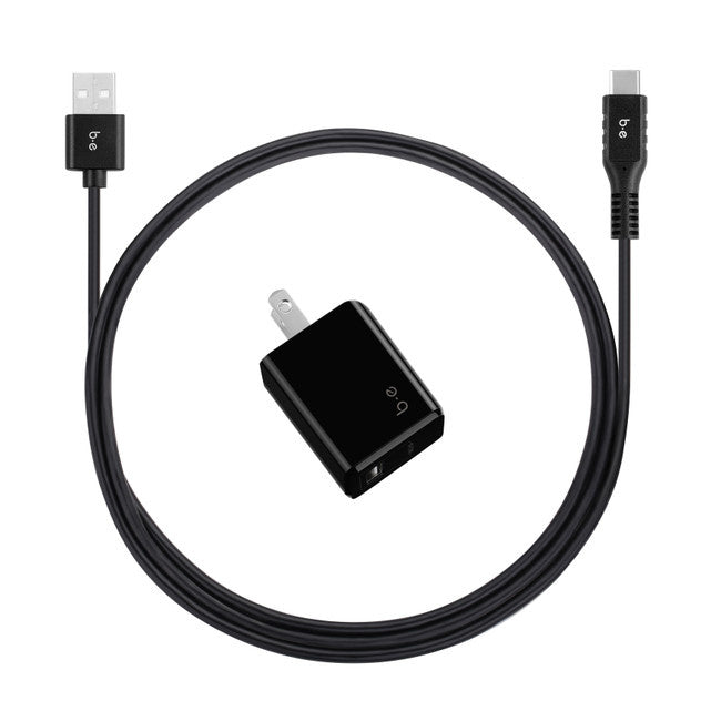 Blu Element Wall Charger 2.4A w/ USB-C Cable - Black