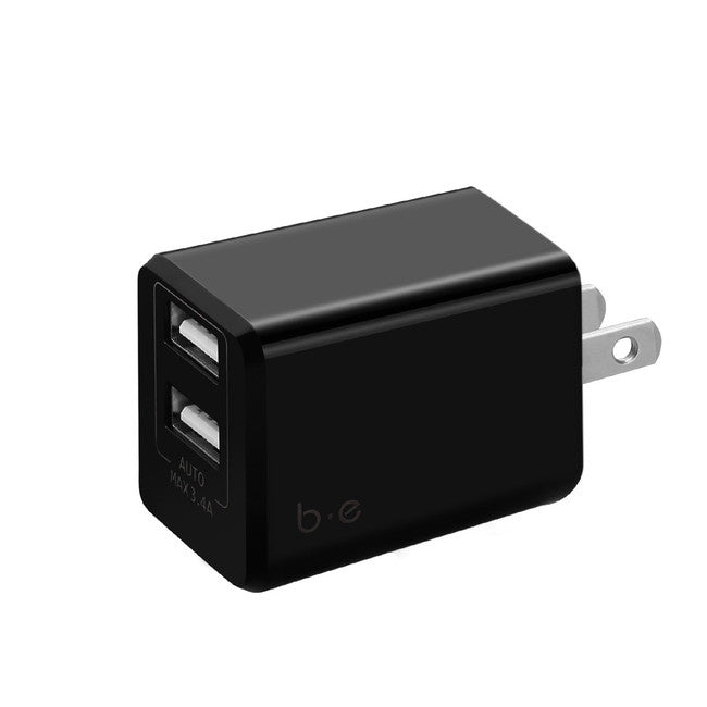 Blu Element Wall Charger Dual USB 3.4A - Black