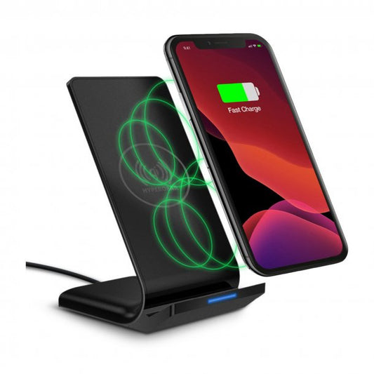 HyperGear Dual Coil Wireless 10W Fast Charging Stand - Black
