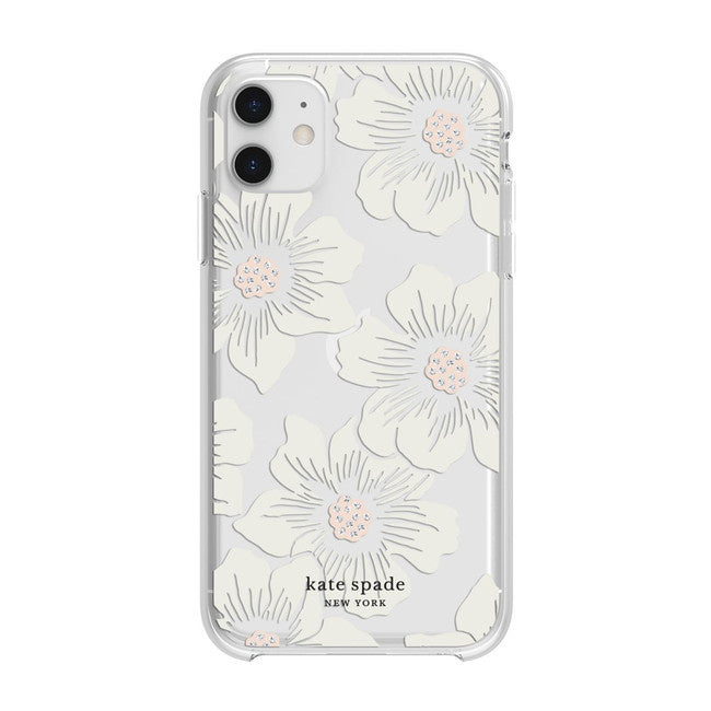 Kate Spade iPhone 11 Protective Hardshell Case - Hollyhock Floral Clear