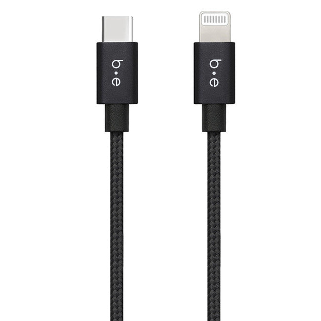 Blu Element Braided Charge/Sync USB-C to Lightning 10ft - Black