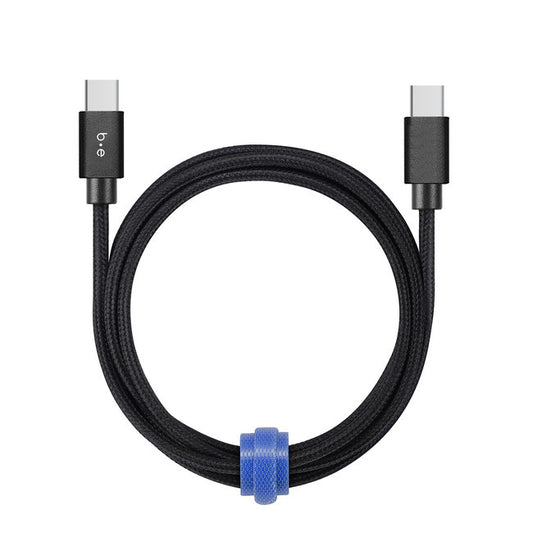 Blu Element Braided Charge/Sync USB-C to USB-C 4ft - Black