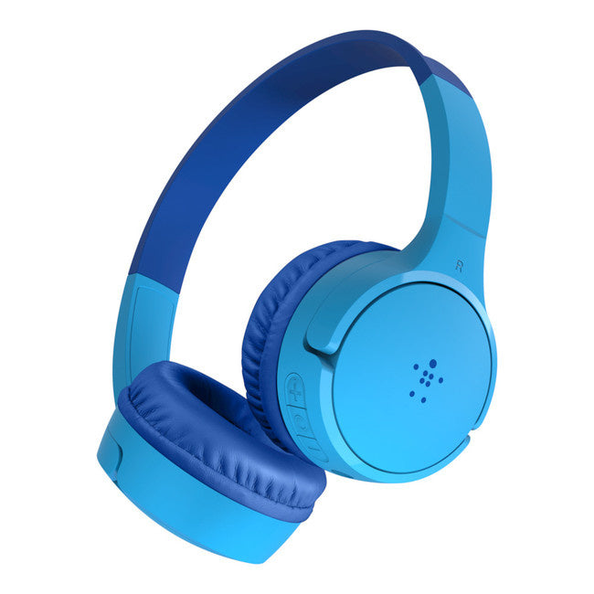 Belkin - SOUNDFORM Mini On-Ear Wireless Headphones Blue w/Micro-USB Cable