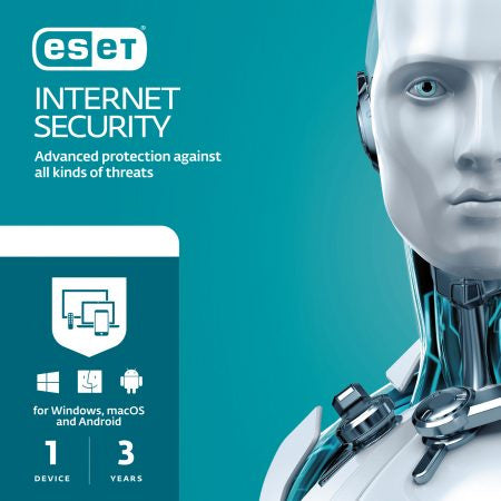 ESET Internet Security, 1-User, 3-Year (PC/Mac/Android/Linux) - Sleeve