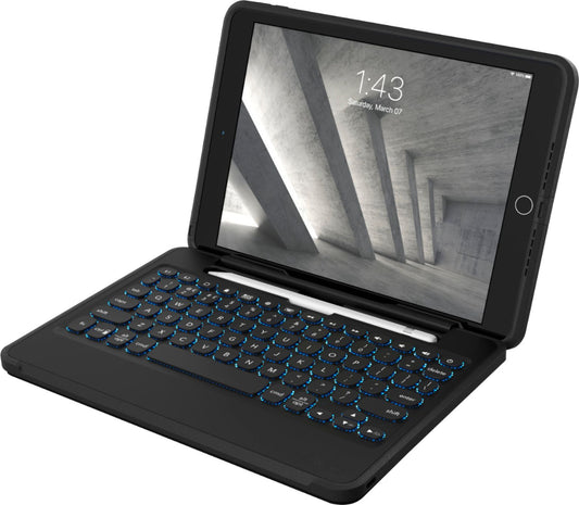 ZAGG iPad 7/8/9 10.2" /Pro 10.5/Air 3 Rugged Book BT Keyboard Case - Black