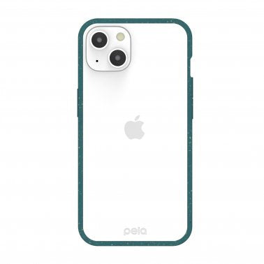 Pela iPhone 13 Eco-Friendly Compostable Case - Clear/Green
