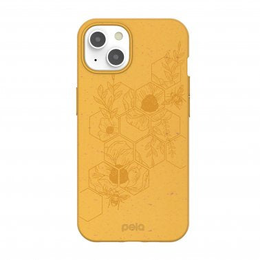 Pela iPhone 13 Eco-Friendly Compostable Case - Honey Bee