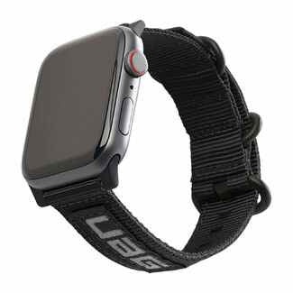 UAG - Nato Nylon and Stainless Steel Watch Strap Black for Apple Watch 44/42mm