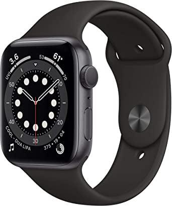 Apple Watch Series 6 44mm - Space Grey Aluminum Case w/ Black Sport Band - Brand New