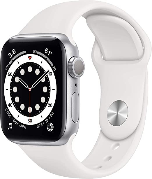 Apple Watch Series 6 44mm - Silver Aluminum Case w/ White Sport Band - Brand New
