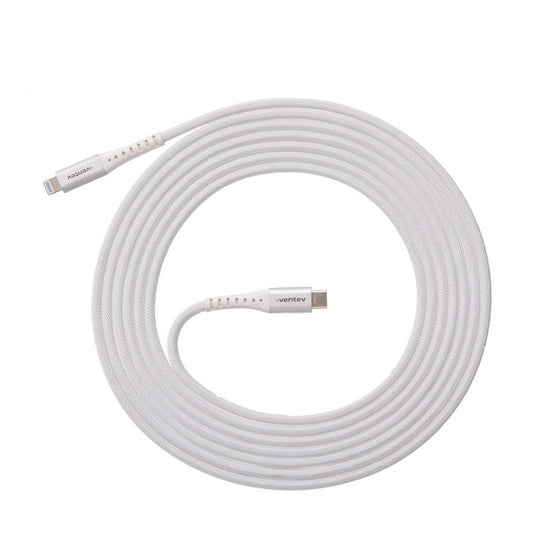 Ventev Charge/Sync USB-C to Lightning Cable 10ft - White