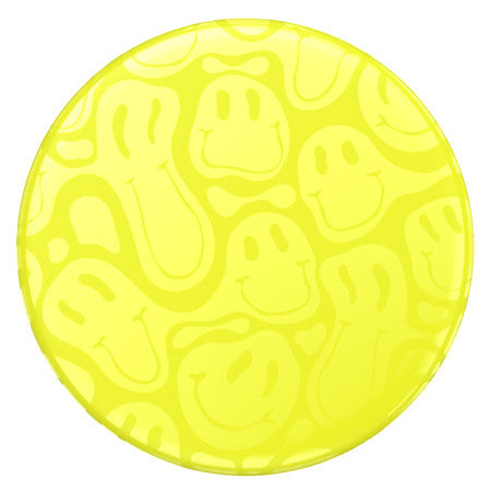 PopSockets PopGrip - Neon Jolt Yellow Smiley Melt