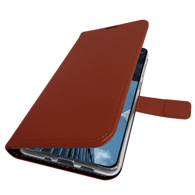 Valenta iPhone 12/12 Pro Book Case Leather Gel Skin - Brown