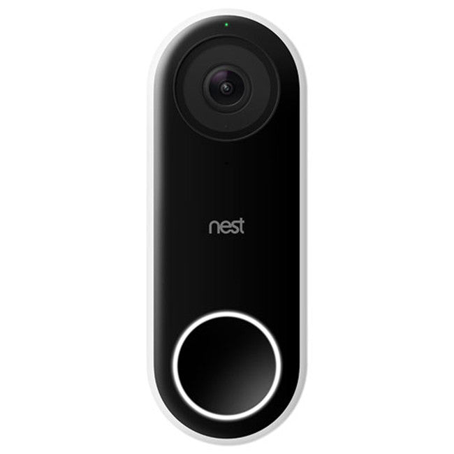 Google - Nest Hello Video Doorbell Black